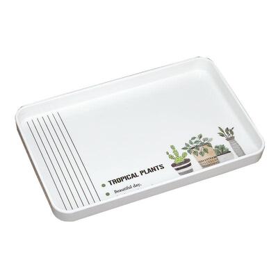 收纳盘长方形密胺仿陶瓷托盘茶盘