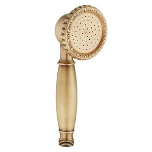 全铜仿古淋浴增压手持式花洒喷头复古家用加压沐浴热水器浴霸配件