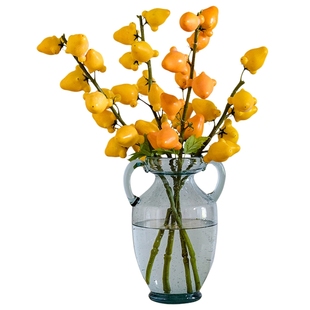 掬涵五代同堂仿真黄金果枝叶果实插花园艺摆件高枝枝叶仿真花装饰