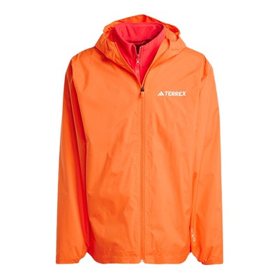 Adidas/阿迪达斯正品冬季男士保暖摇粒绒三合一连帽冲锋衣JY4801