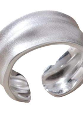 古罗珠宝女生s925银戒指不规则