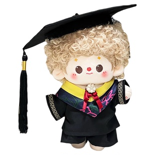 20cm新款学士服40cm棉花娃娃衣毕业服帽子可换装可爱公仔玩偶套装
