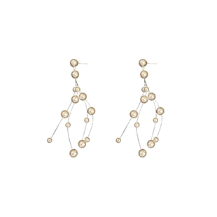 「散落的珍珠」法式小众复古高级感满天星施华洛珍珠耳环/耳夹女