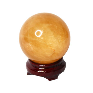 正品天然黄水晶球摆件 黄色原石水晶球聚宝盆 土黄色客厅厨房玄关