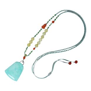 湖北十堰竹山原矿无事牌吊坠精工高瓷高蓝挂件乌兰花军绿正品保真