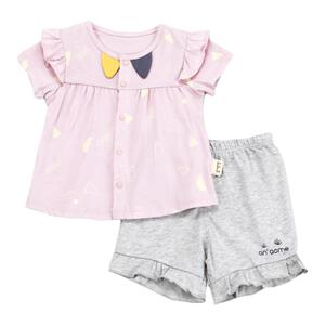 安卡米夏款女童短袖圆领套装
