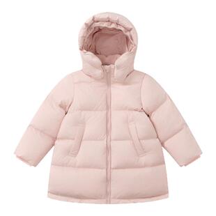 笛莎童装女童羽绒服冬季儿童女孩宝宝中长款连帽外套保暖上衣洋气