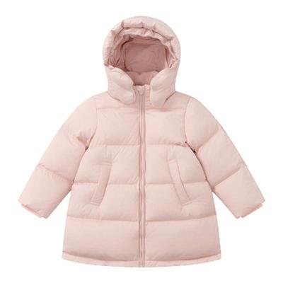 笛莎童装女童羽绒服冬季儿童女孩宝宝中长款连帽外套保暖上衣洋气