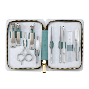 德国mrgreen指甲刀套装指甲钳工具指甲剪进口不锈钢含耳勺眉夹蓝