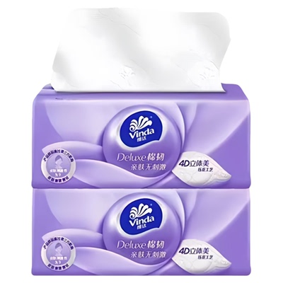 维达24包4D压花加厚抽纸实惠装