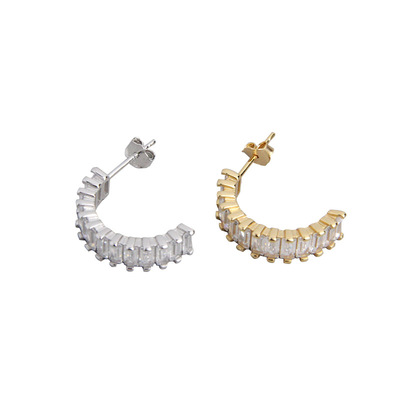 巨闪吸睛s925大排小满防敏极耳环