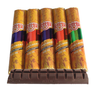 金丝猴巧克力代可可脂牛奶半圆金条巧克力童年怀旧小零食50g*每块