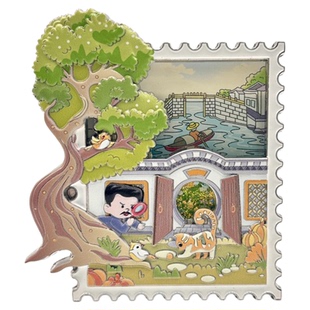 鲁迅故里绍兴冰箱贴金属磁贴三味书屋流沙文创意周边旅游伴手礼物