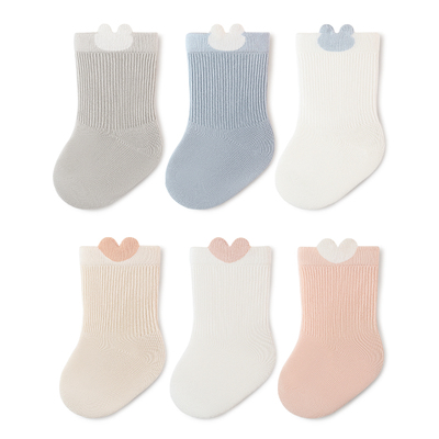婴儿袜0-5岁无骨a类春秋抗菌不勒