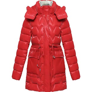 反季冬季新款羽绒棉服女中长款加厚保暖棉衣外套修身百搭棉袄