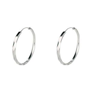 925纯银女欧美风格大圆圈耳环女士时尚耳圈修饰脸型耳饰品防过敏