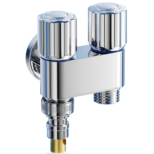 角阀一进二出三通分水阀双头双控双出开关一分二家用4分水阀开关