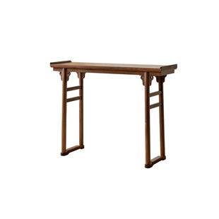 纪师傅新中式黑胡桃木条几明式条案实木玄关桌翘头案禅意仿古供桌