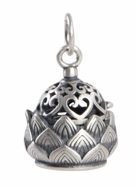 复古莲蓬吊坠可打开香薰球镂空香囊挂件时尚百搭做旧中式古典项链