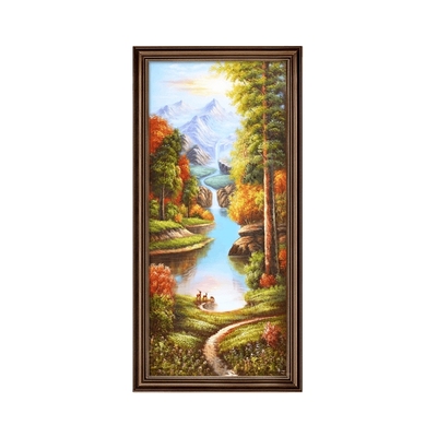 法蒂雅玄关美式是手绘油画