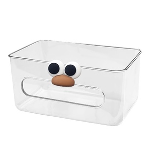 日式壁挂纸巾盒抽纸洗脸巾收纳盒亚克力透明餐巾纸盒卫生间免打孔