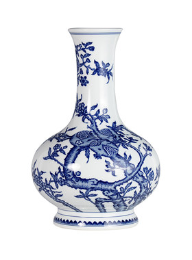 宁封窑青花瓷景德镇仿古手工花瓶