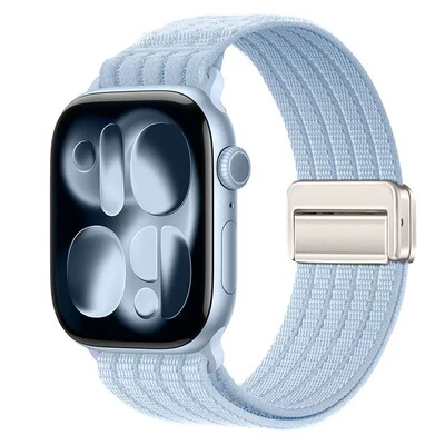 透气亲肤尼龙磁吸适用iwatch表带