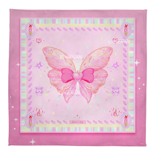 粉色蝴蝶雷诺曼塔luo牌大桌布Lenormand利诺曼tarot推牌布祭坛布