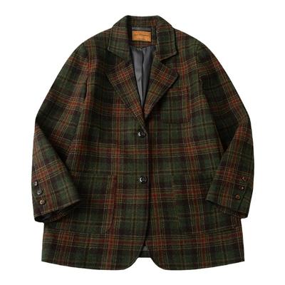 CycleDocument复古格纹羊毛西装