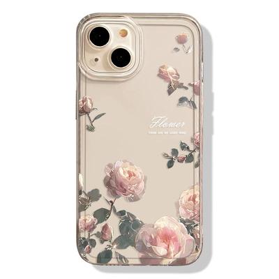 油画玫瑰手机壳适用小米红米系列