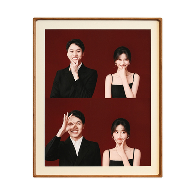 实木定制大尺寸婚纱照相框