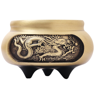 迷你三足纯铜小香炉袖珍线香炉家用室内檀香炉小号香薰炉香插香座