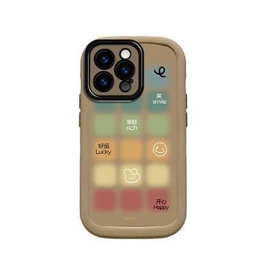 适用苹果6s/7/8plus手机壳新款iPhoneXSmax晕染彩色格子XR软外壳SE防摔11pro全包12/13磨砂i14男女ip15高级感