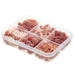 冷冻冰箱收纳盒分格保鲜盒专用密封塑料小盒子冻肉分装食品级备菜
