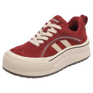 星期六厚底德训鞋女鞋春季新款网红爆款增高防滑运动鞋女士休闲鞋