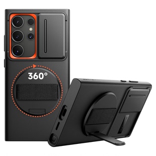 牧行者适用三星S25Ultra手机壳360度旋转指环扣S24ultra镜头保护Plus防刮保护套S23+带支架FE简约edge防摔壳