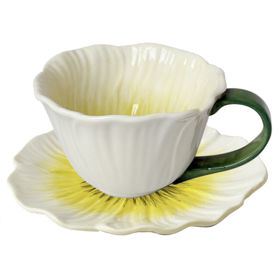 特别好看的咖啡杯子设计感小众女士高颜值拿铁杯绝美咖啡杯碟套装