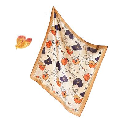 万物生100%桑蚕丝真丝方巾