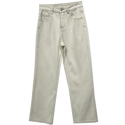 白牛也能巨显瘦！窄版直筒牛仔裤