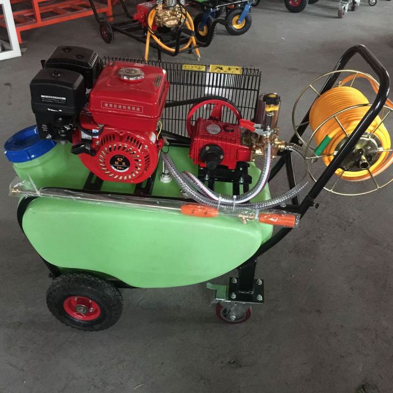 厂家直供100L小型推车式果园打药机白蚁防治手推式汽油农用喷雾机