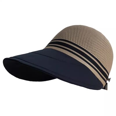 大帽檐鸭舌渔夫帽女夏季镂空透气遮阳防晒防紫外线帽子骑车太阳帽