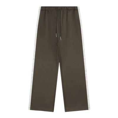 Brokenonyx 复古织带拼接撞色运动裤高街垂坠感宽松休闲阔腿裤