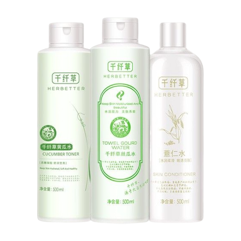 3瓶装爽肤水补水保湿千纤草