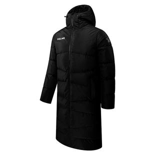 kelme卡尔美体院冬季训练羽绒服鸭绒大衣保暖长款棉衣过膝外套男