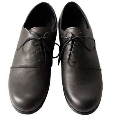 jiniwu吾倪季复古圆头街头皮鞋