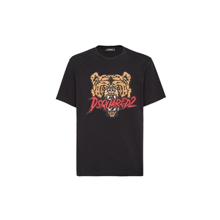 【4折】DSQUARED2/D2次方  男士动物印花设计休闲短袖T恤
