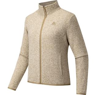 安踏火壳粗针抓绒衣丨新年鸿运外套女士冬季新款立领开衫内胆上衣