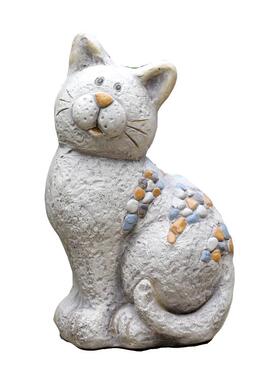猫咪美式风园艺咖啡厅落地摆件