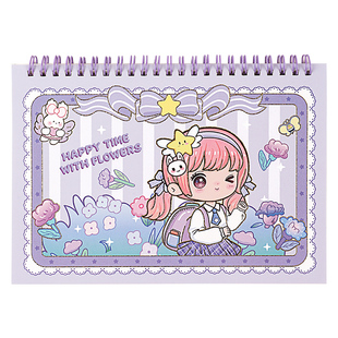 广博汐西酱新品A5离型本加厚赠手帐贴纸手账胶带素材工具收纳本双面可贴活页离行本子送小铲子可爱女生