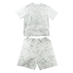 一次性浴服洗浴中心男女桑拿服加厚印花汗蒸美容院珍珠纹浴衣套装